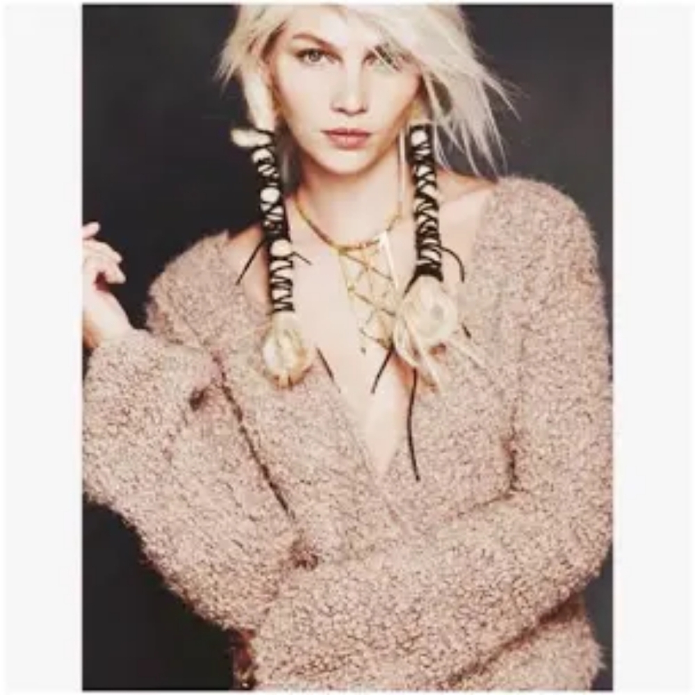 Free People Teddy surplice Pullover Sweater